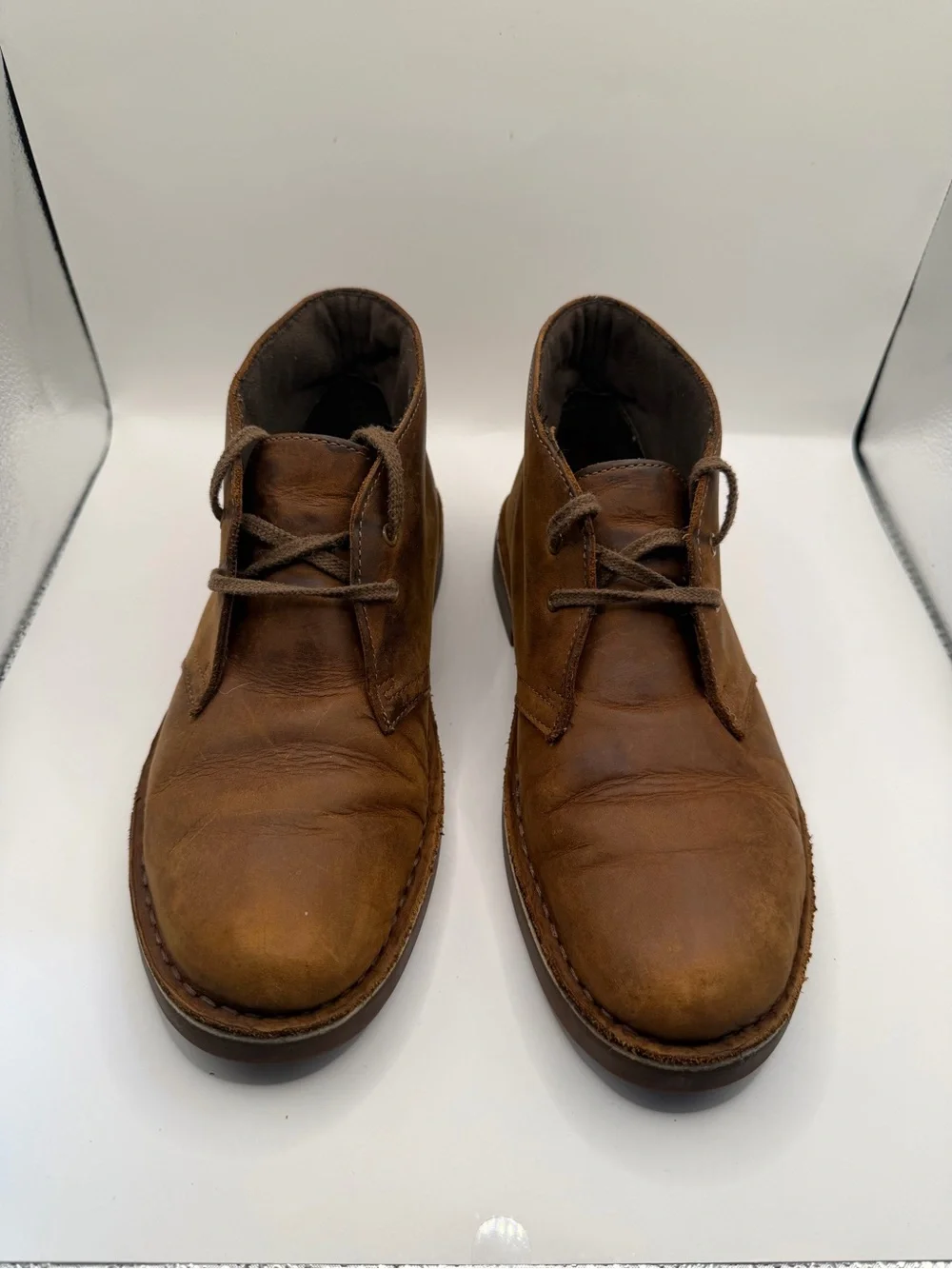 Clarks Desert Boots Brown Leather Chukka Ankle Boots Women’s 8 Men’s 6.5